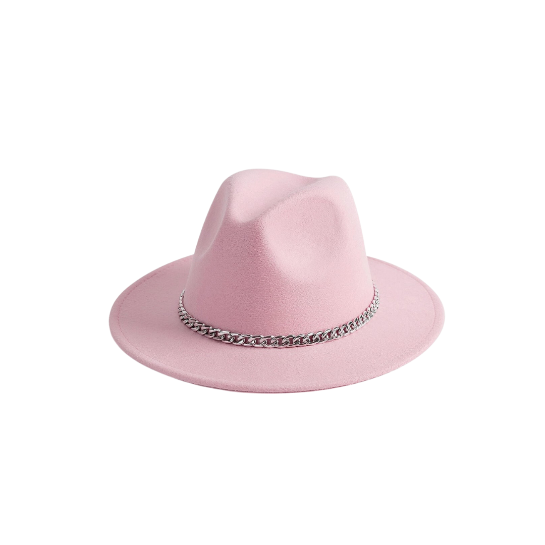 Pink Hat with Chain